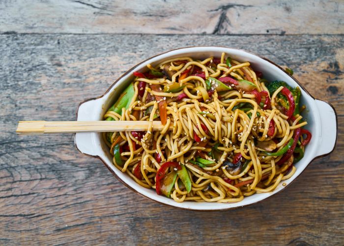 Wok-fired restaurant dish